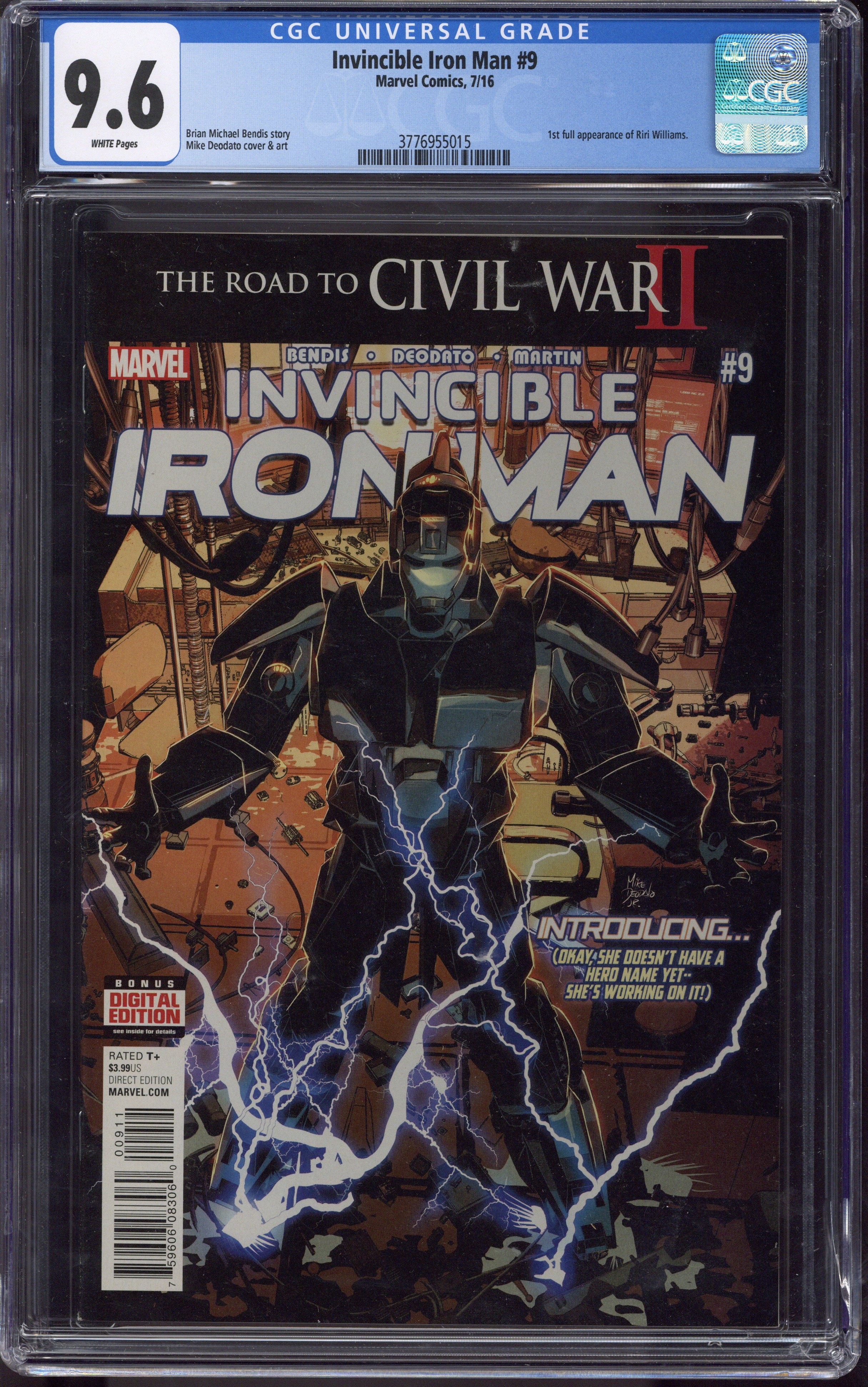 7/16 Invincible Iron Man - Marvel Comic CGC-COMIC 9.6 NM+